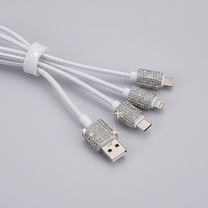 Crystal Rhinestone 3-in-1 Charging Cable