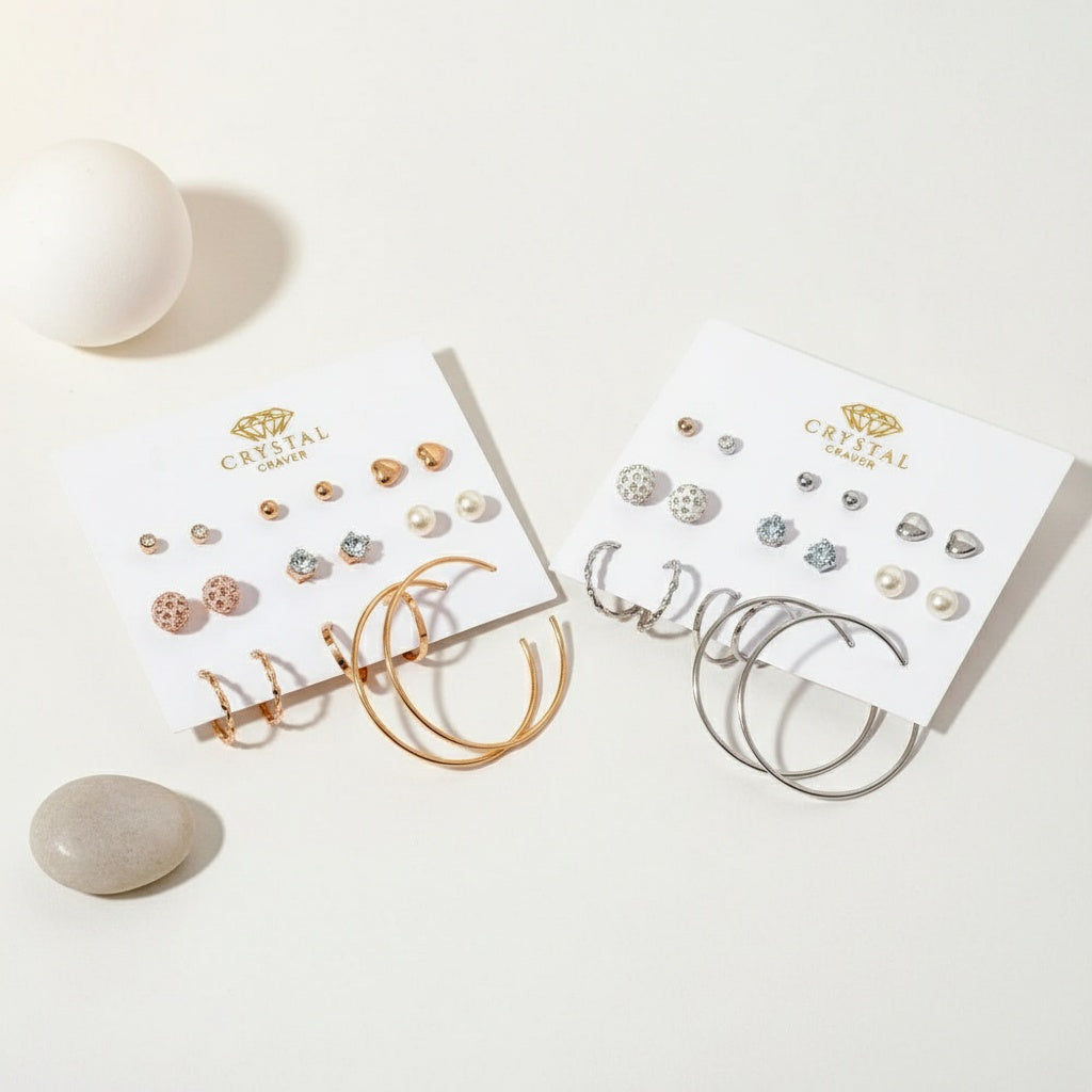 Delicate Dangles Earring Set Of 9