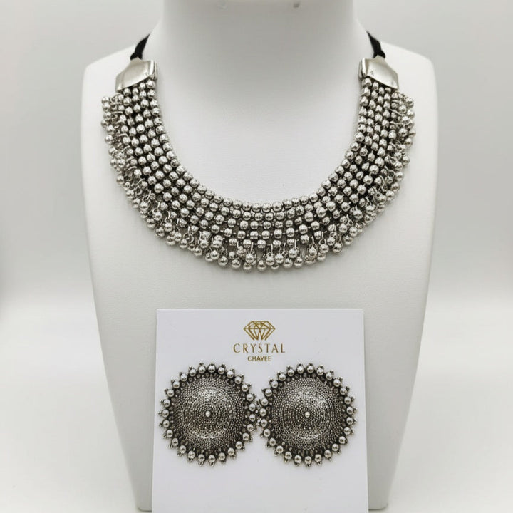 Elegant Silver Chain Necklace Set
