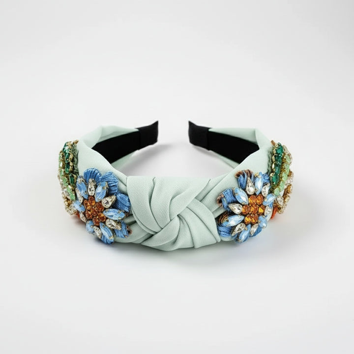 Knotted Turban Crystal Headband