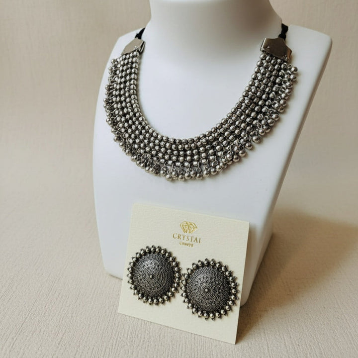 Elegant Silver Chain Necklace Set