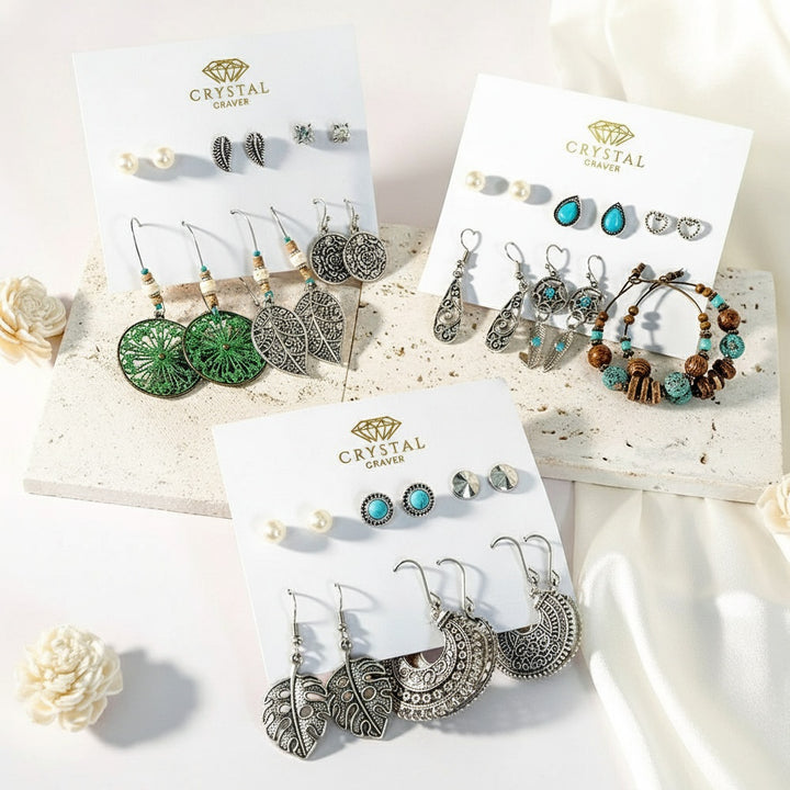 Bohemian Style Earring Set Of 6