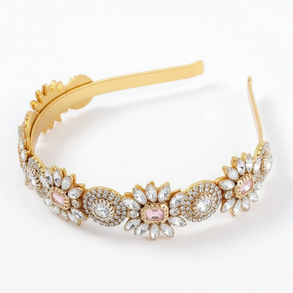 Peonies Crystal Hair Band