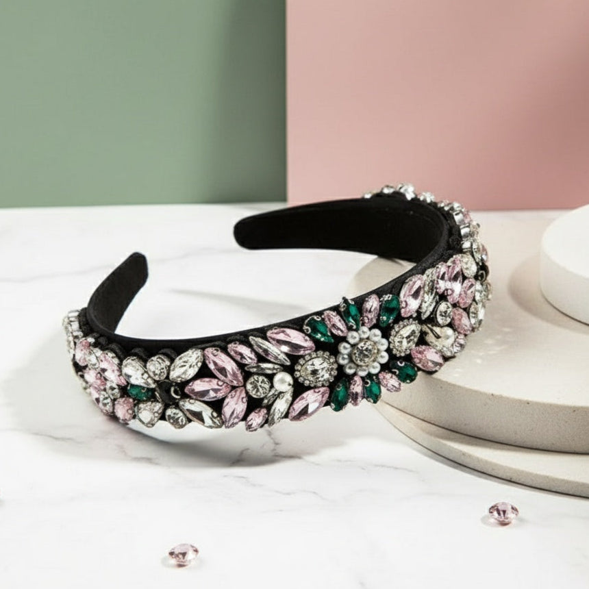 Midnight Sparkle Crystal Hair Band