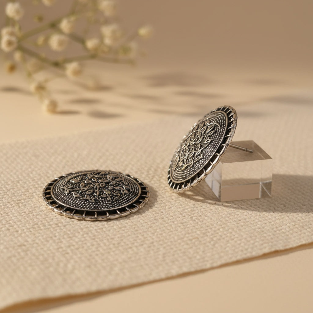 Light Weight Silver Stud Earrings