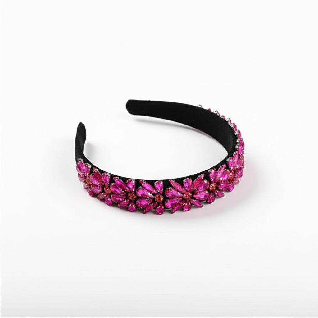 Flora Multi Colored Crystal Hair Band