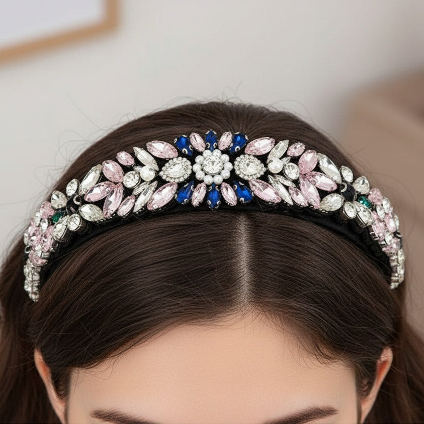 Midnight Sparkle Crystal Hair Band