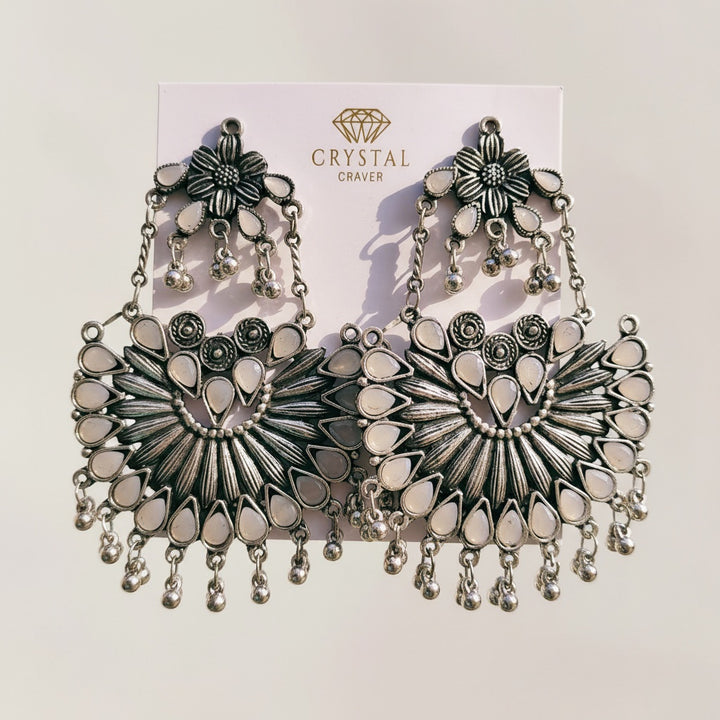 Long German Silver Bohemain Earrings