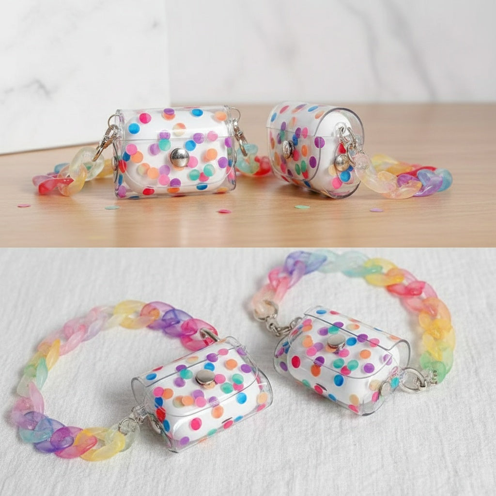 Clear Candy Airpod Case With Chain