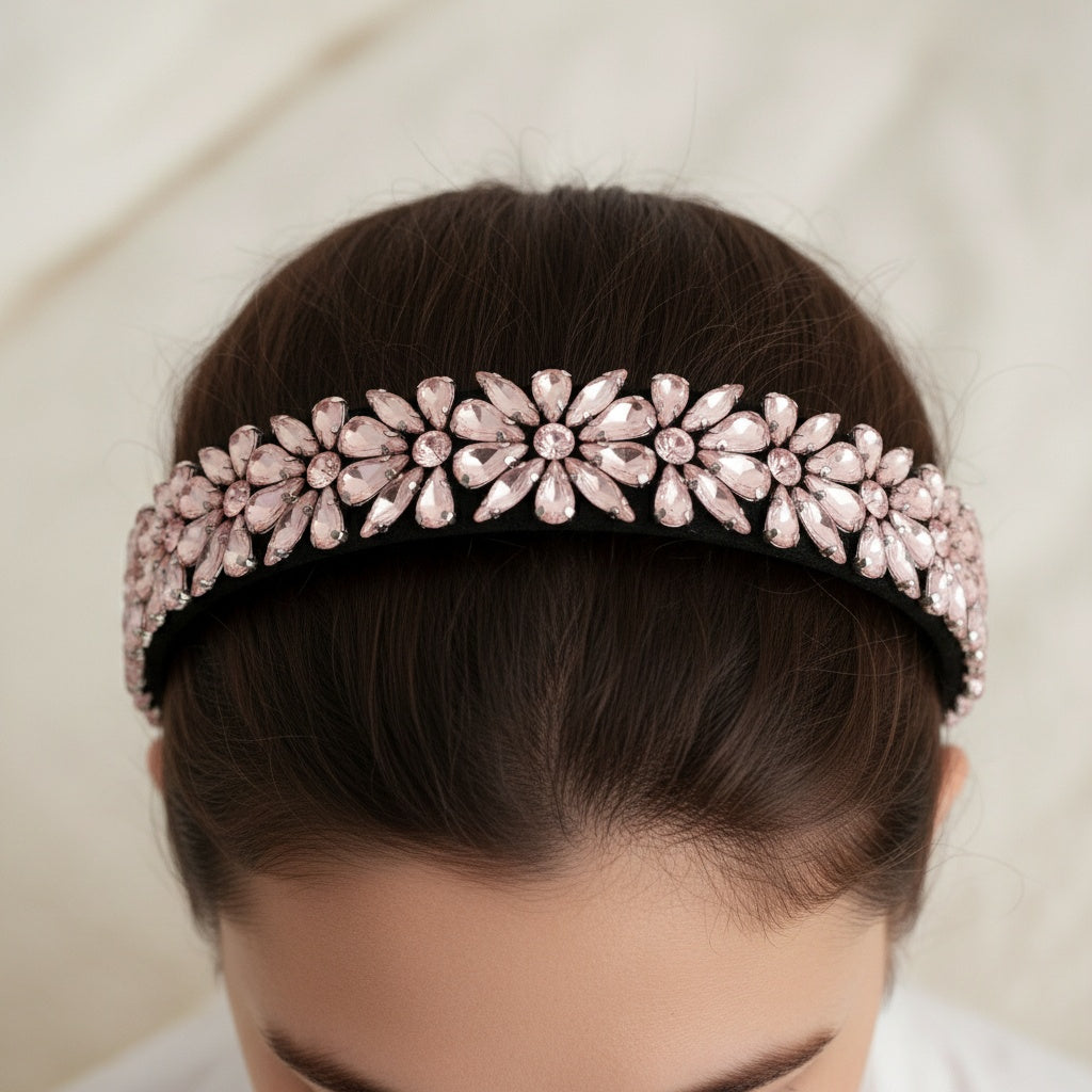 Flora Multi Colored Crystal Hair Band