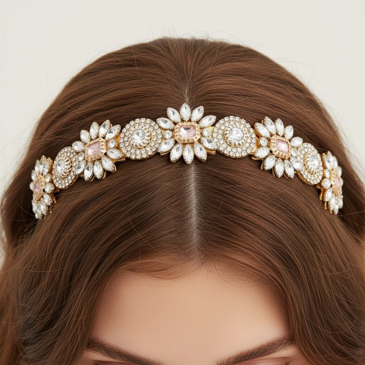 Peonies Crystal Hair Band