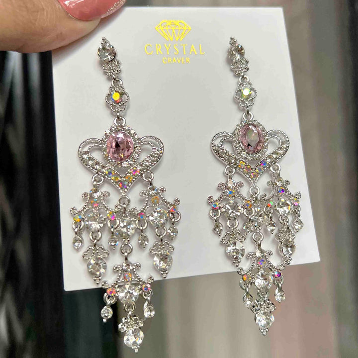 Silver Lush Crystal Earrings