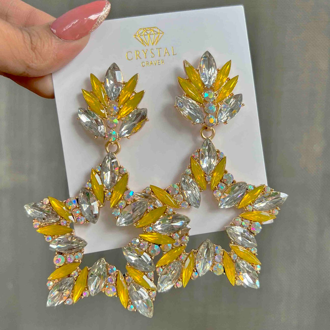 Starlit Oversize Crystal Earrings