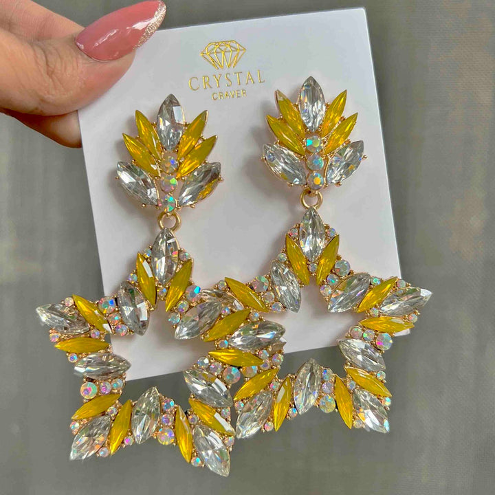 Starlit Oversize Crystal Earrings