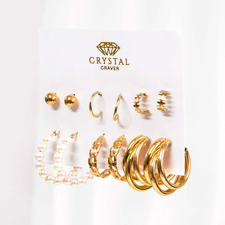 Chic 18K Gold Plated Earring Set