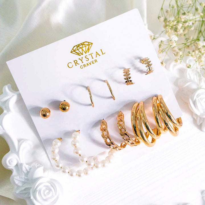 Chic 18K Gold Plated Earring Set