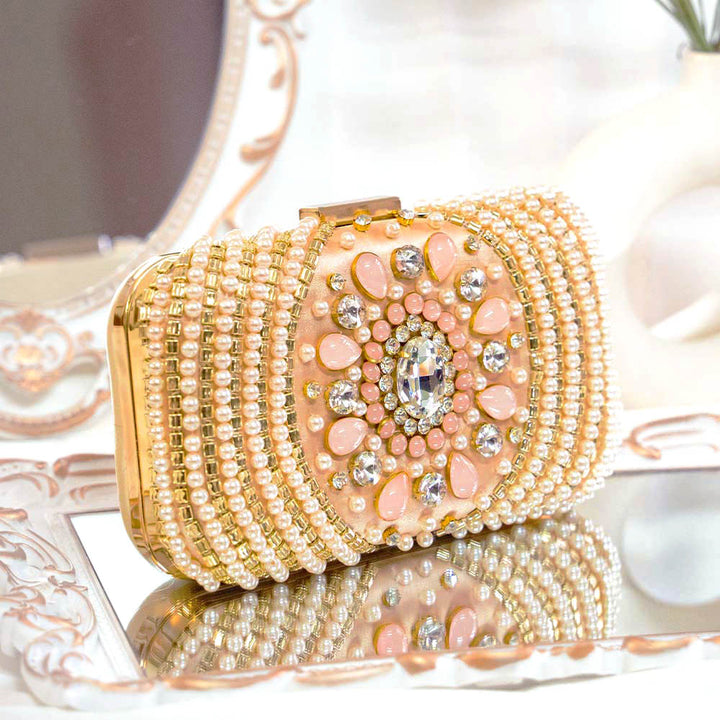 Pearl & Gold Clutch Bag