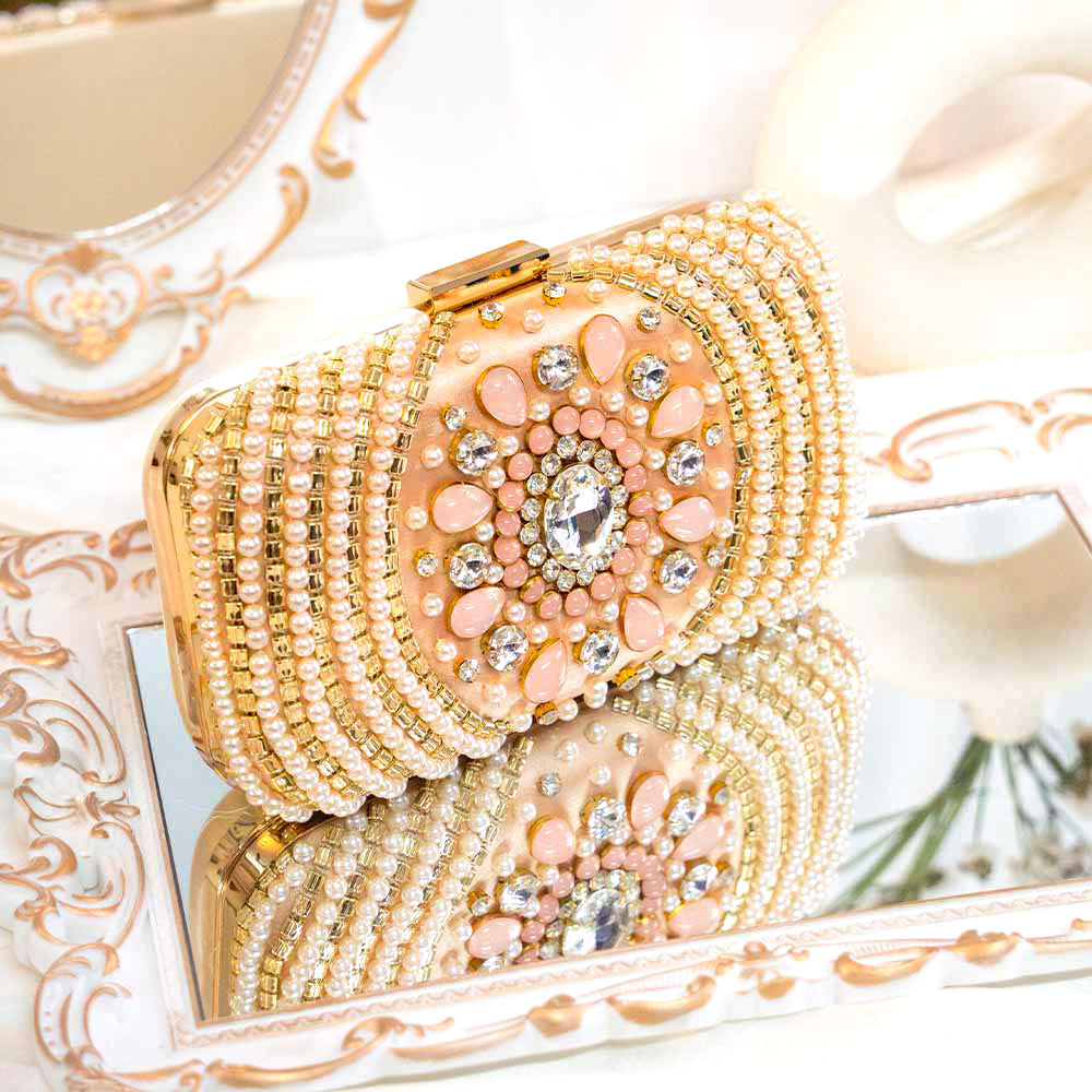 Pearl & Gold Clutch Bag