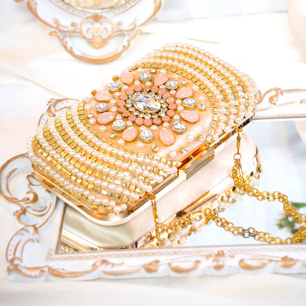 Pearl & Gold Clutch Bag