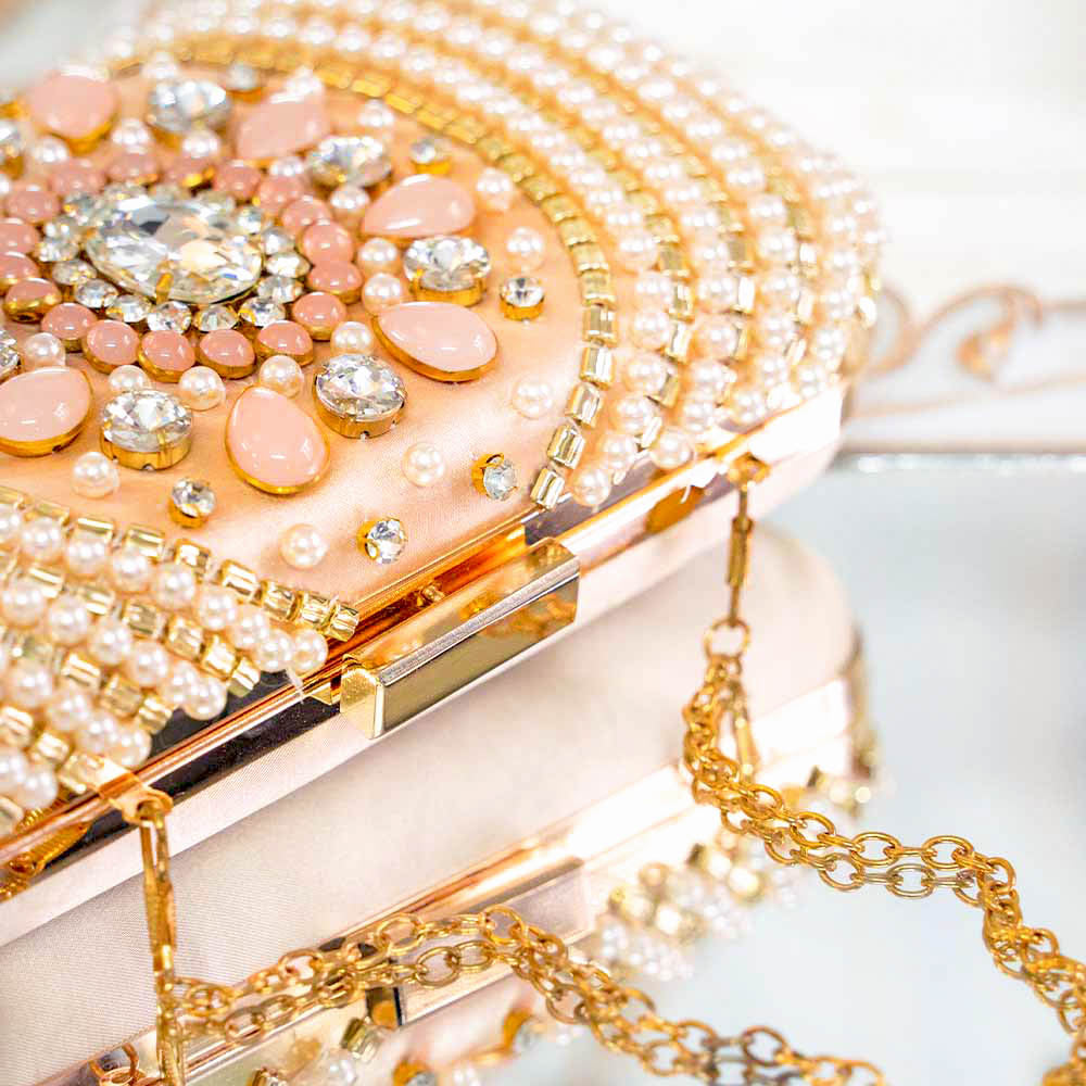Pearl & Gold Clutch Bag