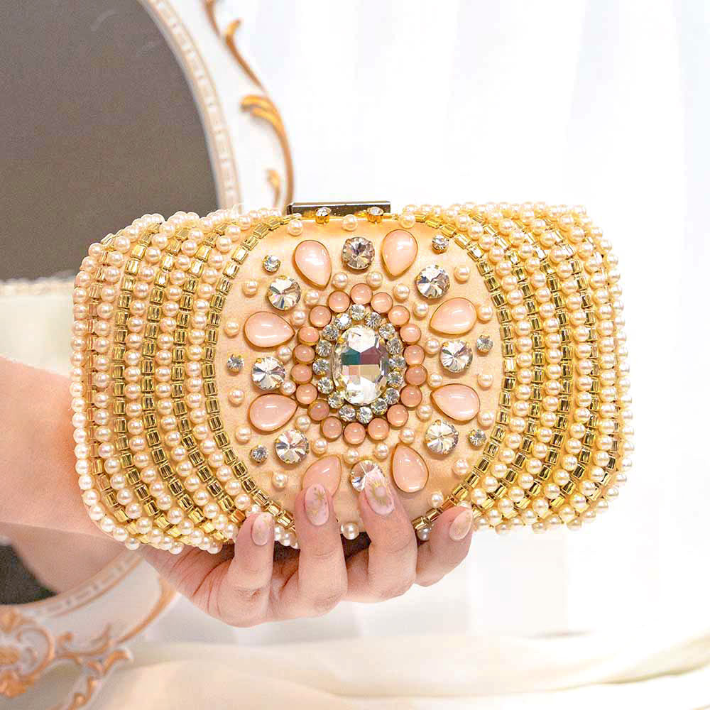 Pearl & Gold Clutch Bag
