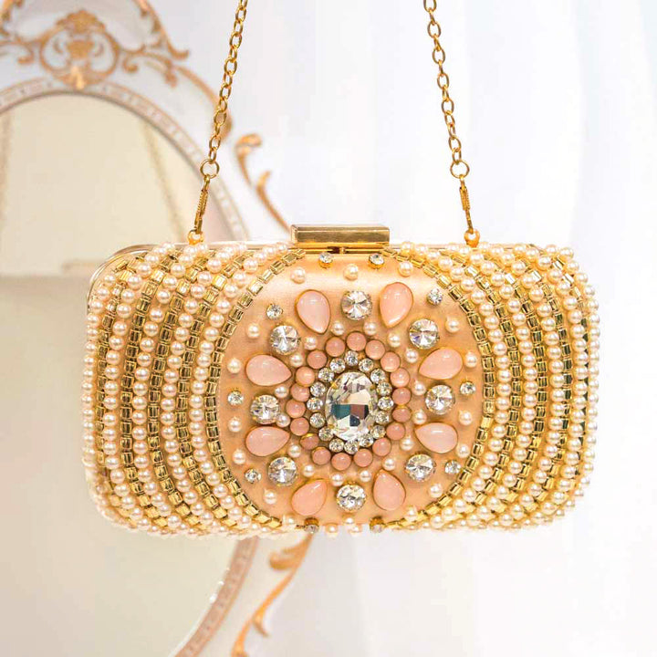 Pearl & Gold Clutch Bag