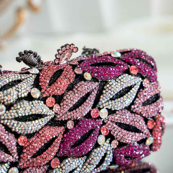 Luscious Lip Crystal Clutch Bag
