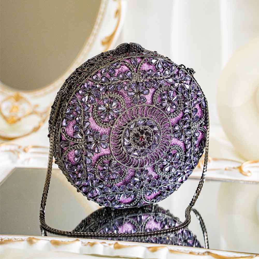 Glam Grandeur Crystal Clutch Bag