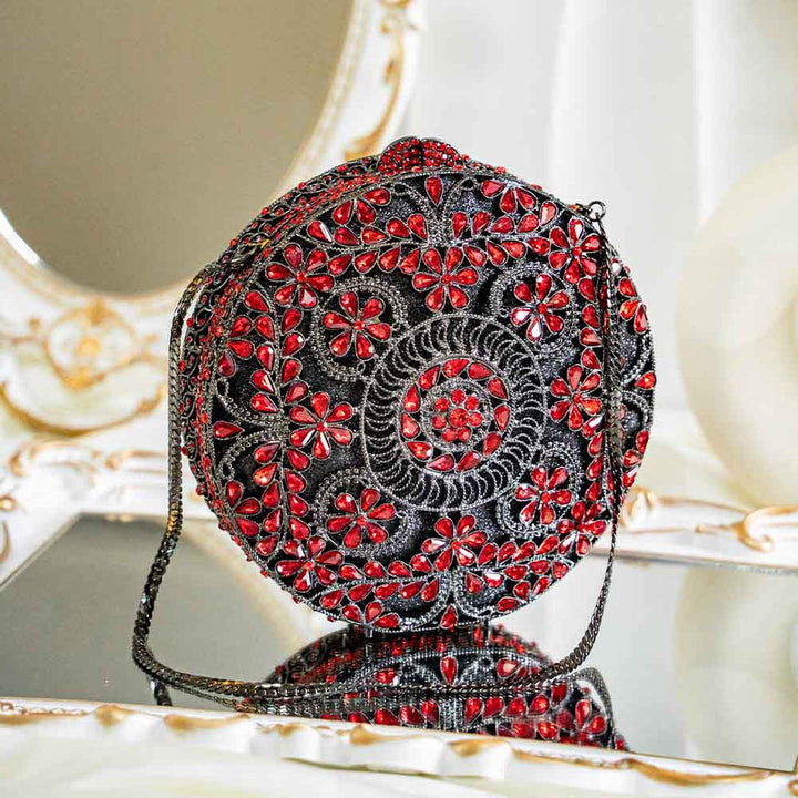 Glam Grandeur Crystal Clutch Bag