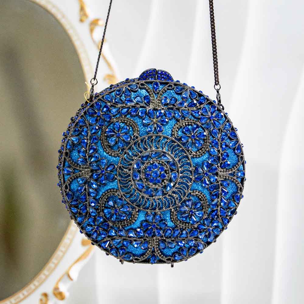 Glam Grandeur Crystal Clutch Bag