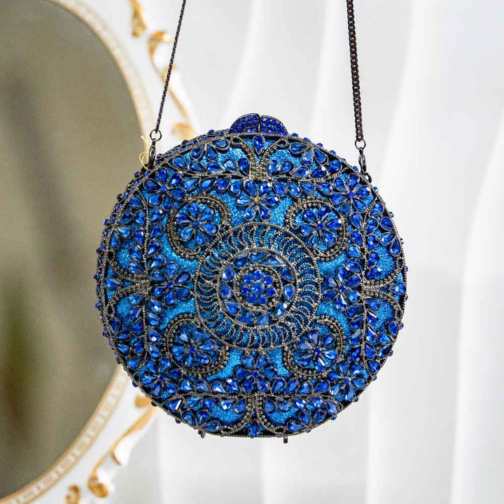 Glam Grandeur Crystal Clutch Bag