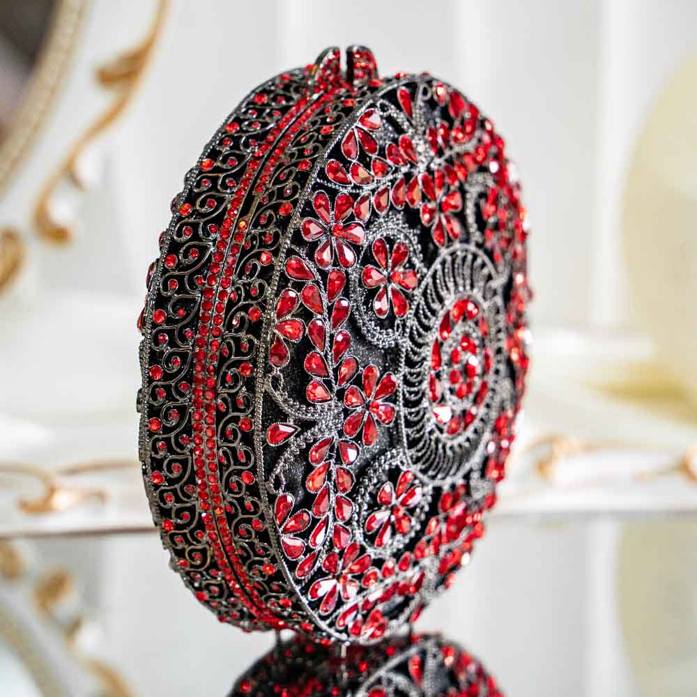 Glam Grandeur Crystal Clutch Bag