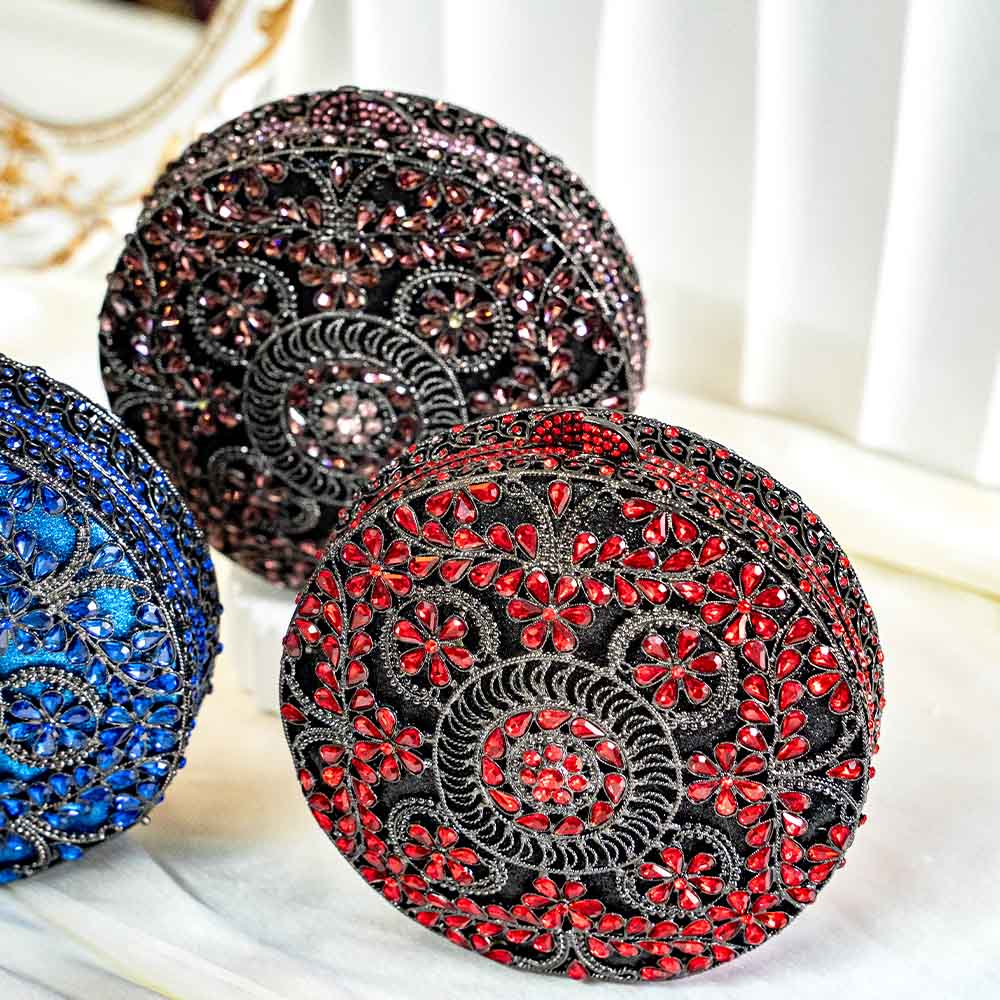 Glam Grandeur Crystal Clutch Bag