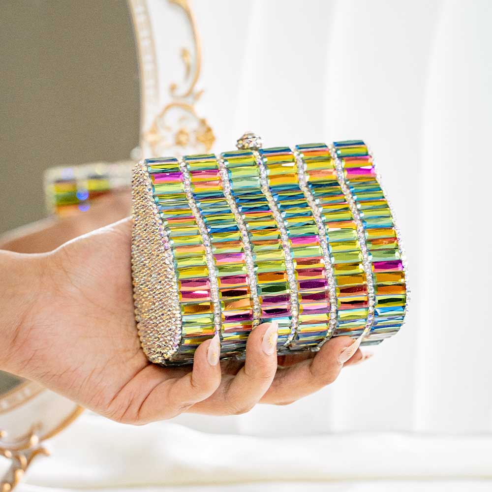 Chromalusion Crystal Clutch Bag