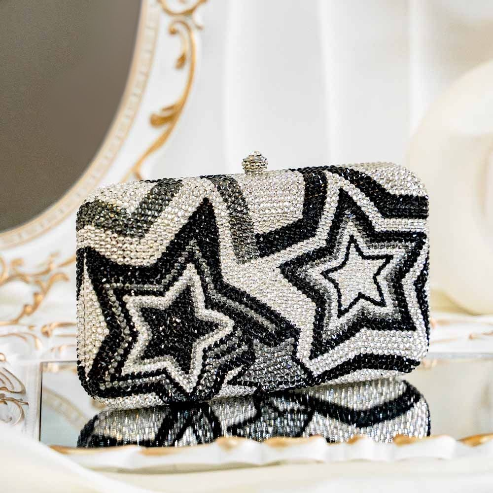 Starry Night Designer Crystal Clutch Bag