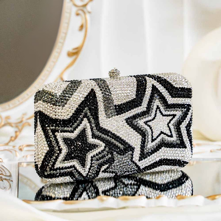 Starry Night Designer Crystal Clutch Bag