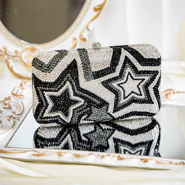 Starry Night Designer Crystal Clutch Bag
