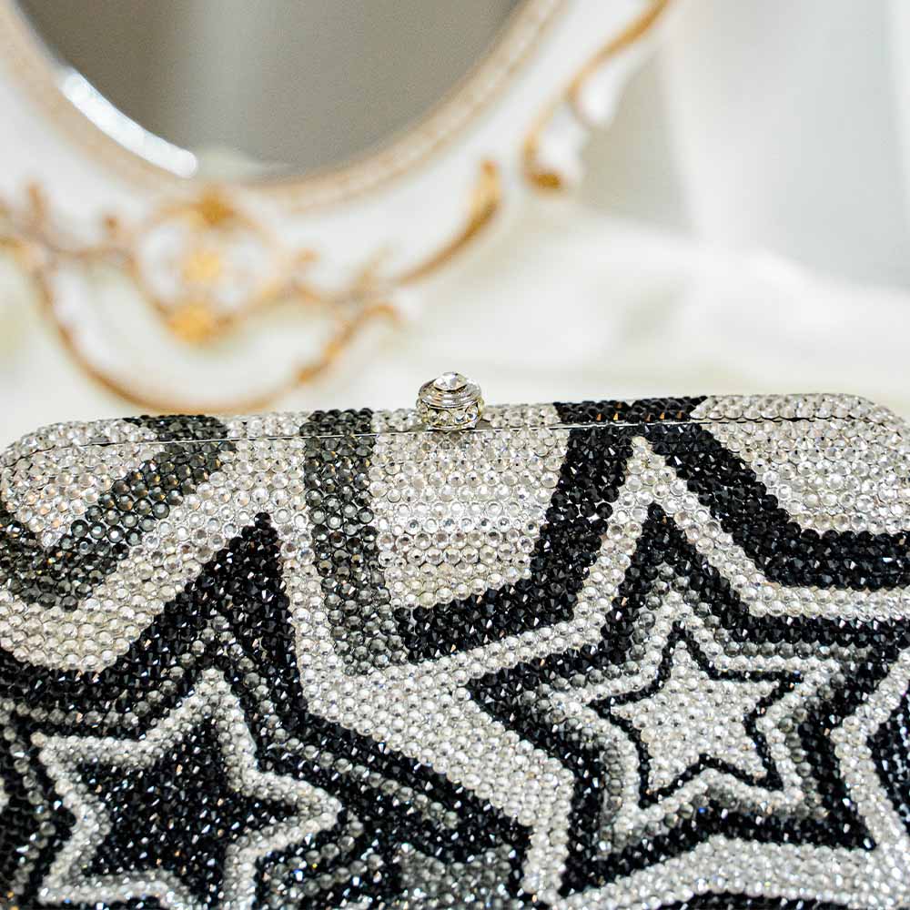 Starry Night Designer Crystal Clutch Bag