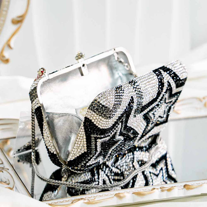 Starry Night Designer Crystal Clutch Bag