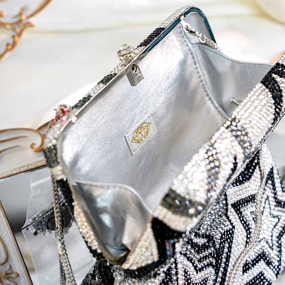 Starry Night Designer Crystal Clutch Bag