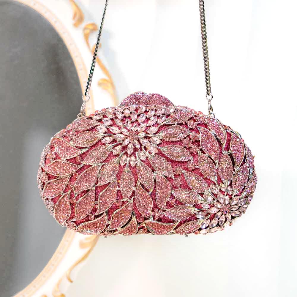Pink Fantasy Crystal Clutch Bag
