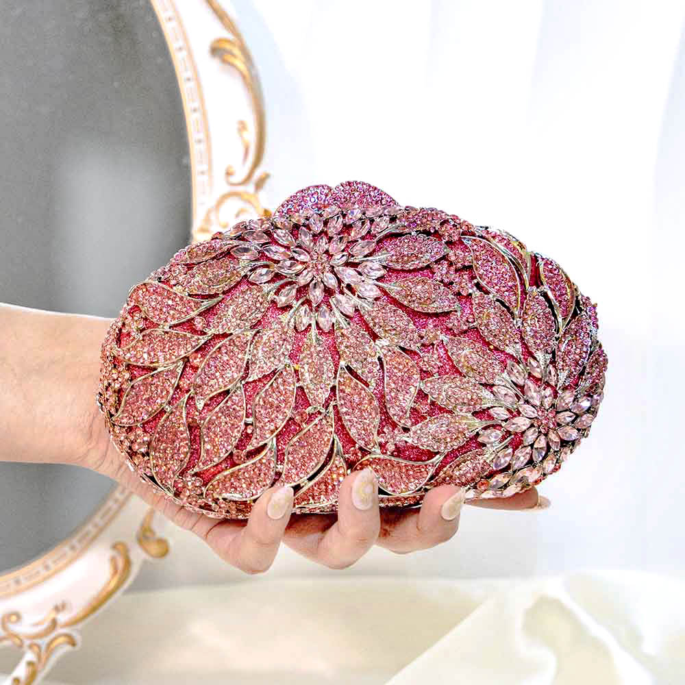 Pink Fantasy Crystal Clutch Bag