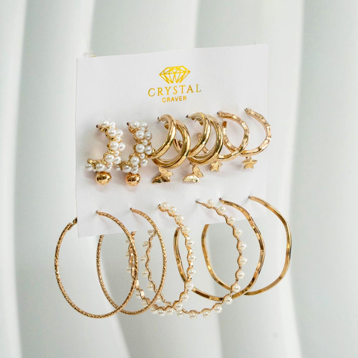 Clean Girl Hoops Earring Set Of 9