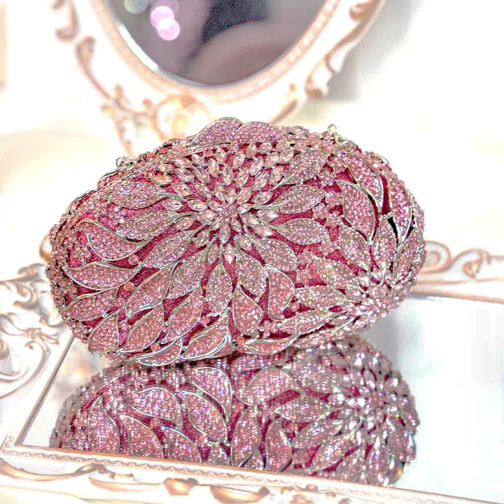 Pink Fantasy Crystal Clutch Bag
