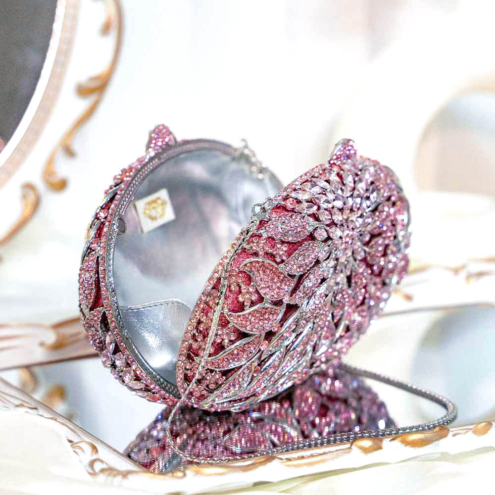 Pink Fantasy Crystal Clutch Bag