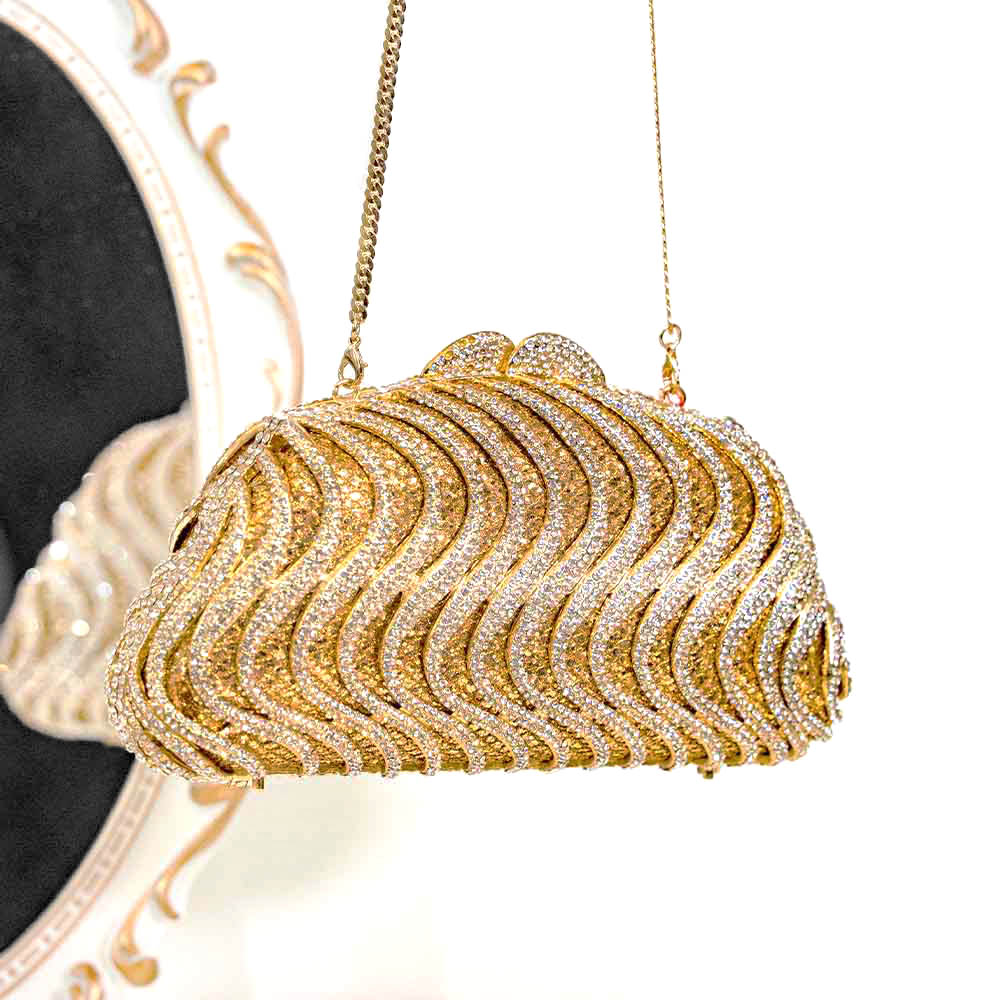 Crystal Curl Clutch Bag