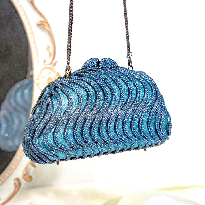 Crystal Curl Clutch Bag