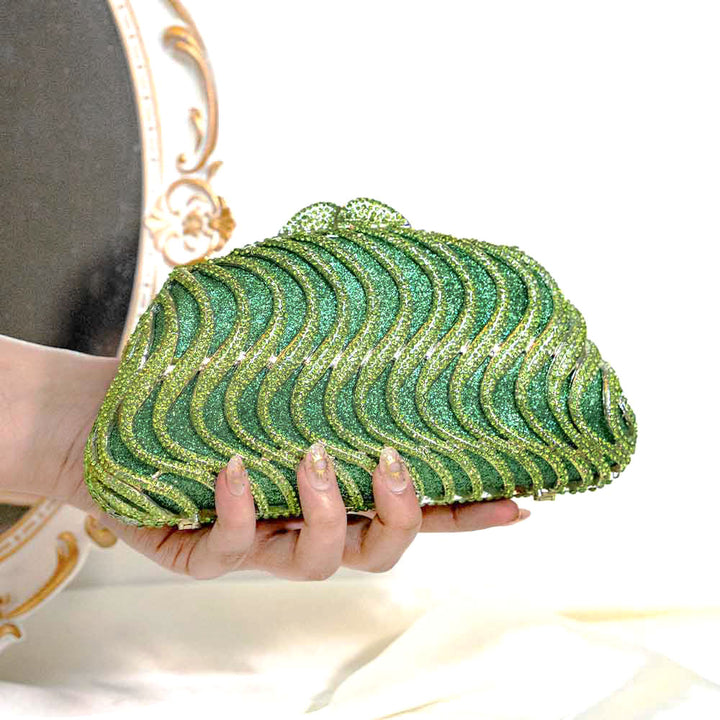 Crystal Curl Clutch Bag