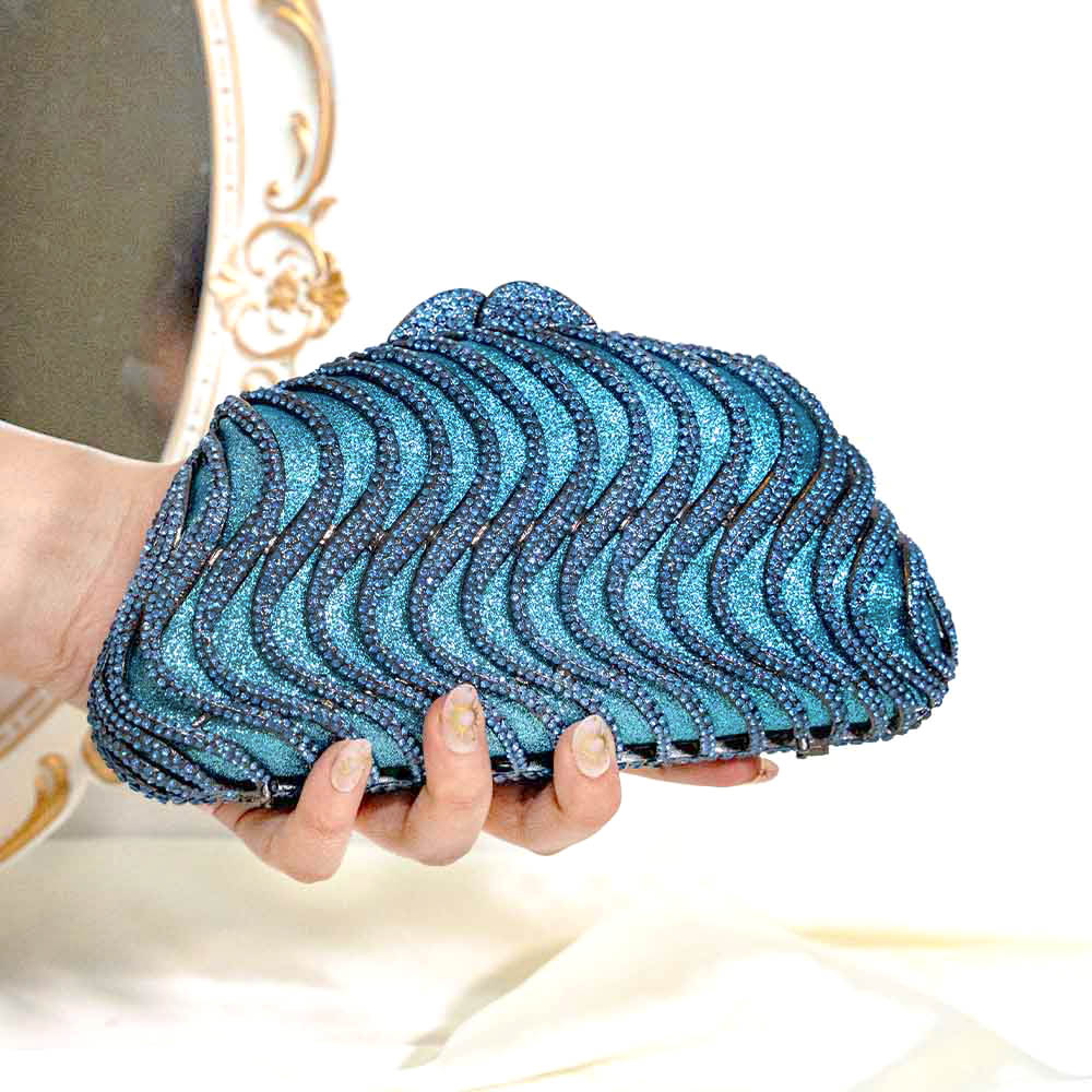 Crystal Curl Clutch Bag