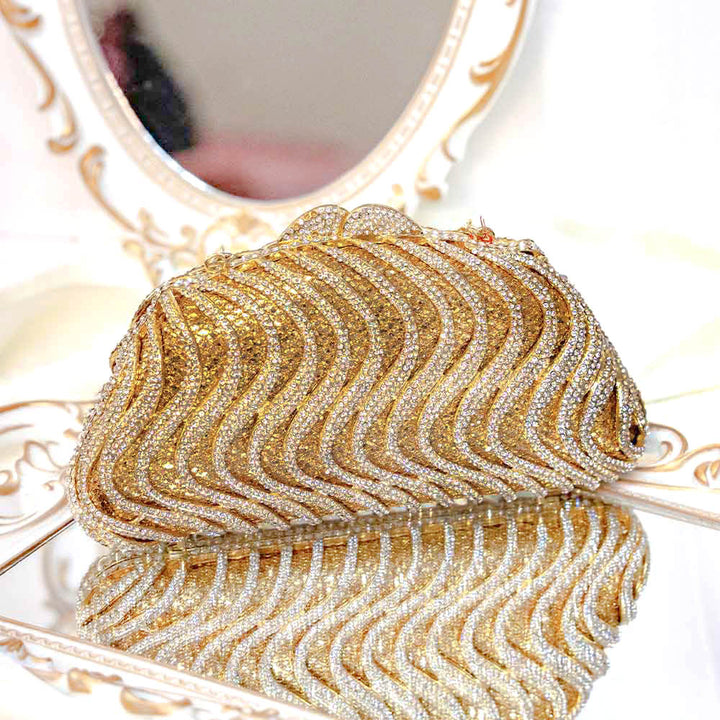 Crystal Curl Clutch Bag